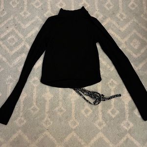Free People open back & tie long sleeve
